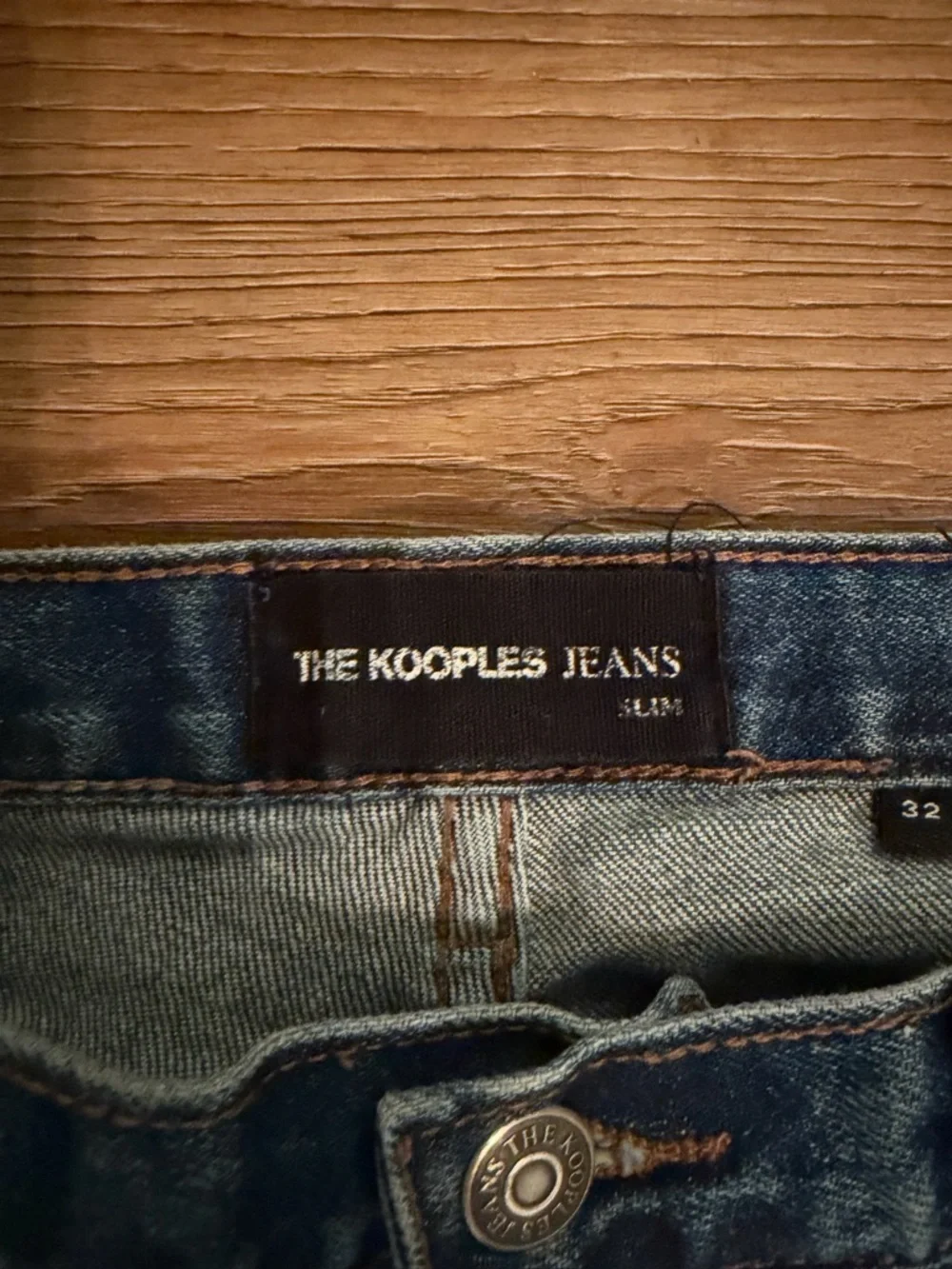 The Kooples Men's Dark Blue Skinny Jeans with Distressed Detail